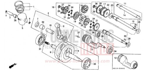 VILEBREQUIN/PISTON MTX125RWH de 1987